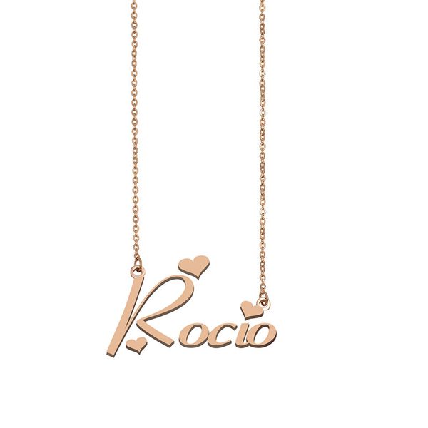 rocio name necklace custom nameplate pendant for women girls birthday gift kids friends jewelry 18k gold plated stainless steel, Silver
rocio name necklace custom nameplate pendant for women girls birthday gift kids friends jewelry 18k gold plated stainless steel, Silver