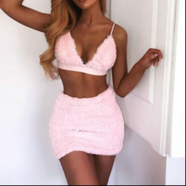 faux fur pink two piece set halter bralette crop and mini skirt autumn winter club dress female suit w3, Gray
faux fur pink two piece set halter bralette crop and mini skirt autumn winter club dress female suit w3, Gray