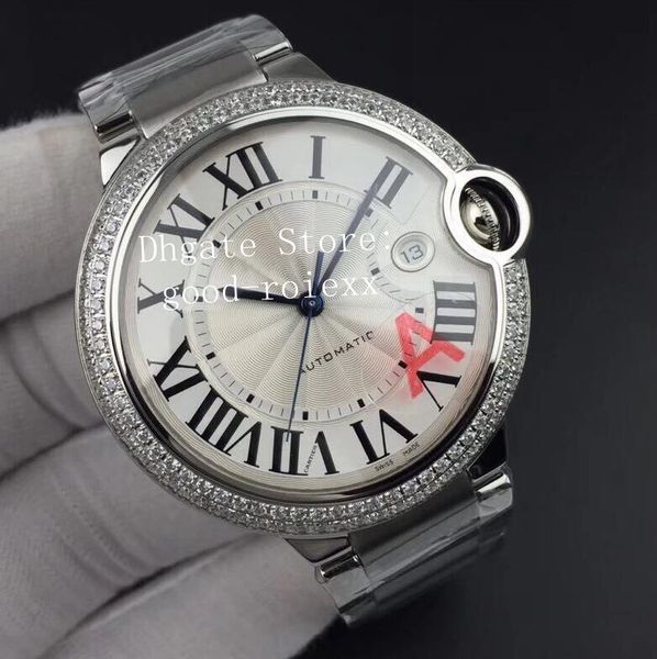 42mm luxury diamond bezel date watches men's automatic eta 2824 sapphire crystal steel watch men we9009z3 leather hbbv6 factory wristwa, Slivery;brown
42mm luxury diamond bezel date watches men's automatic eta 2824 sapphire crystal steel watch men we9009z3 leather hbbv6 factory wristwa, Slivery;brown