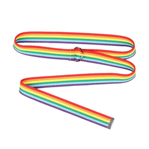 women's double loop d-shaped rainbow ribbon casual wild long decorative belt, Black;brown
women's double loop d-shaped rainbow ribbon casual wild long decorative belt, Black;brown
