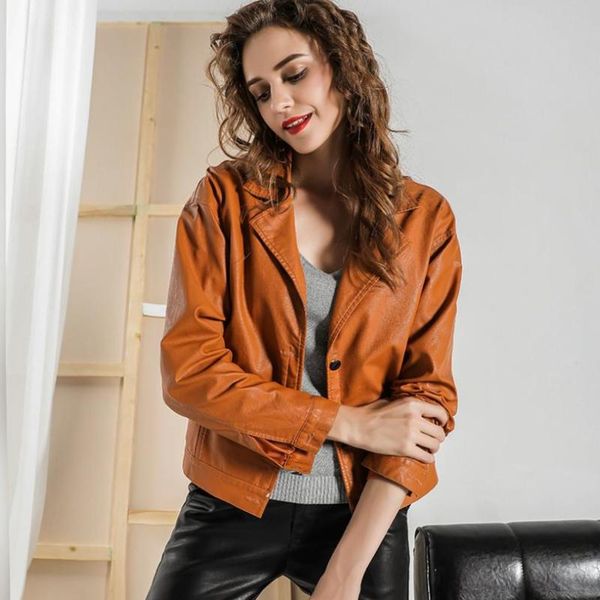 2020 autumn fashion new women pu leather jacket coat slim was thin single breasted locomotive casual leather outerwear l1273, Black
2020 autumn fashion new women pu leather jacket coat slim was thin single breasted locomotive casual leather outerwear l1273, Black