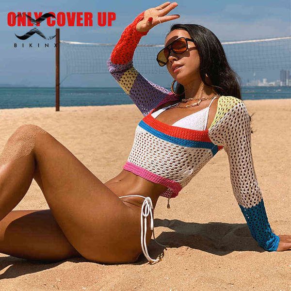 knitted cover up for women long sleeve bikini swimwear female patchwork beach wear swimwear hollow out cover-ups, White;black
knitted cover up for women long sleeve bikini swimwear female patchwork beach wear swimwear hollow out cover-ups, White;black
