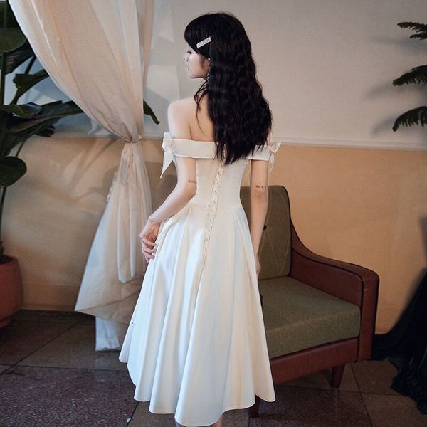 2021 new satin tea-length wedding dress 1087 robot mariee dressed formal soiree robe soire bride ser suknia lubna xkav, Blue;red
2021 new satin tea-length wedding dress 1087 robot mariee dressed formal soiree robe soire bride ser suknia lubna xkav, Blue;red