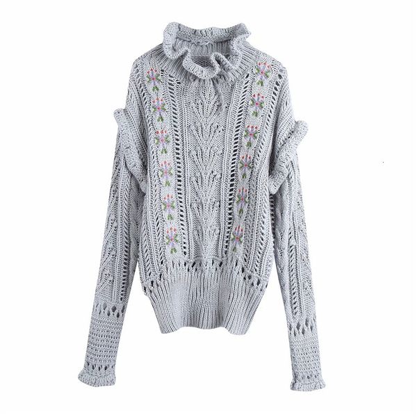 2021 new floral embroidery oversized knitted women autumn vintage bow high neck cutout ruffle ladies loose luxury sweater 9jx1, White;black
2021 new floral embroidery oversized knitted women autumn vintage bow high neck cutout ruffle ladies loose luxury sweater 9jx1, White;black