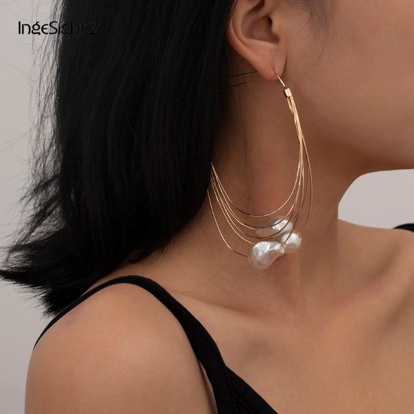 hoop & huggie ingesight.z copper geometric big circle earrings statement layered imitation pearl baroque loop for women jewelry, Golden;silver
hoop & huggie ingesight.z copper geometric big circle earrings statement layered imitation pearl baroque loop for women jewelry, Golden;silver