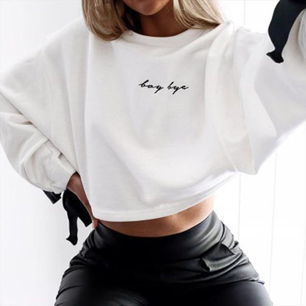 2020 fashion women bowknot long sleeve hoodies round neck crop white pink short sweatshirts spring outfits, Black
2020 fashion women bowknot long sleeve hoodies round neck crop white pink short sweatshirts spring outfits, Black