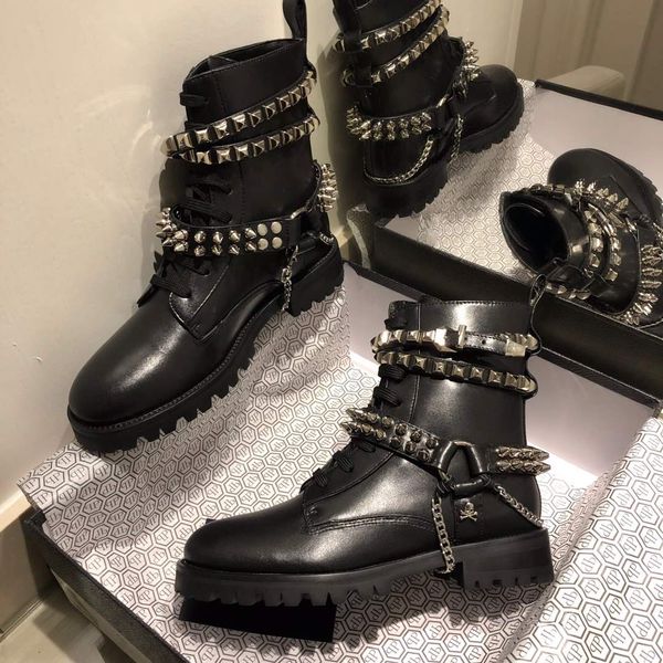 new autumn winter low heel rivet ankle boots genuine leather women zipper pointed toe boots femininas stiletto boots, Black
new autumn winter low heel rivet ankle boots genuine leather women zipper pointed toe boots femininas stiletto boots, Black