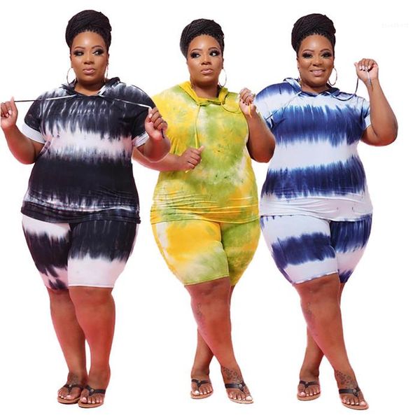 womens designer short sleeve hooded tshirts and shorts plus size casual women sports two piece sets tie dye tracksuits, Gray
womens designer short sleeve hooded tshirts and shorts plus size casual women sports two piece sets tie dye tracksuits, Gray