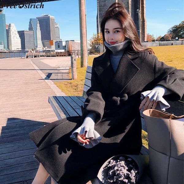 sagace womens winter lapel wool coat trench jacket long sleeve overcoat outwear loose trench coat professional warm long1, Tan;black
sagace womens winter lapel wool coat trench jacket long sleeve overcoat outwear loose trench coat professional warm long1, Tan;black