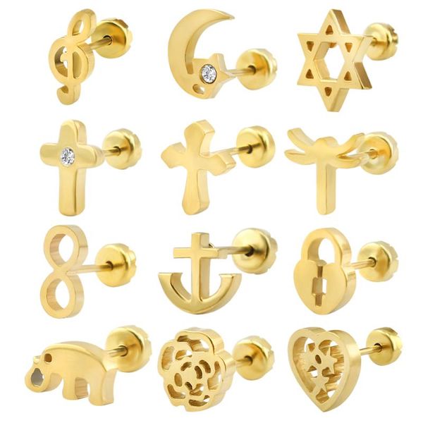 stud girls earring children ear studs stainless steel jewelry small child earrings gold silver color for women cartoon, Golden;silver
stud girls earring children ear studs stainless steel jewelry small child earrings gold silver color for women cartoon, Golden;silver