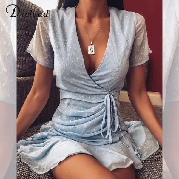 dicloud baby blue dot dress women summer v neck drawstring detail short sheer sleeve bodycon party bandage dress 20201, Black;gray
dicloud baby blue dot dress women summer v neck drawstring detail short sheer sleeve bodycon party bandage dress 20201, Black;gray