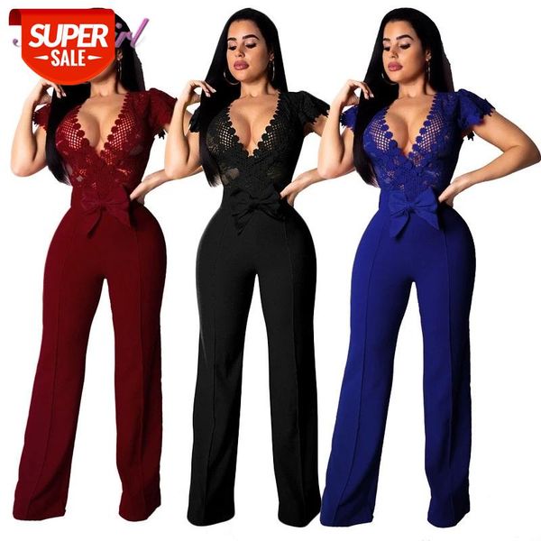 lace patchwork hollow out short sleeve skinny jumpsuit women 2020 deep v neck bandage night party rompers outfit overalls #r56g, Black;white
lace patchwork hollow out short sleeve skinny jumpsuit women 2020 deep v neck bandage night party rompers outfit overalls #r56g, Black;white