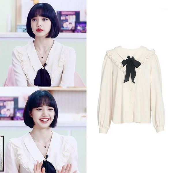 kpop korean celebrity spring new women elegant chiffon ruffled long sleeve shirts office lady sweet cardigan buttons blouse 1, White
kpop korean celebrity spring new women elegant chiffon ruffled long sleeve shirts office lady sweet cardigan buttons blouse 1, White