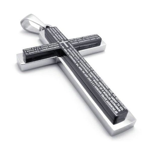 retro christian jesus single titanium scripture gold stainless steel prayer choker cross pendants for men colar cool man's jewelry, Silver
retro christian jesus single titanium scripture gold stainless steel prayer choker cross pendants for men colar cool man's jewelry, Silver