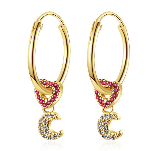 eh574 beautiful long style japanese and korean style cold wind earrings heart and moon birthday gift, Silver
eh574 beautiful long style japanese and korean style cold wind earrings heart and moon birthday gift, Silver