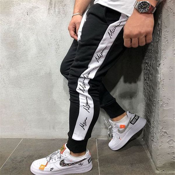 men cotton fashion casual tie color matching trousers muscle fitness running exercise exercise stretch pants leggings sweatpants, Black;blue
men cotton fashion casual tie color matching trousers muscle fitness running exercise exercise stretch pants leggings sweatpants, Black;blue