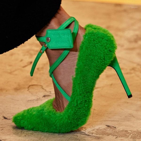 ladies catwalk wool fur pumps cross strap ankle button thin high heels female pointed toe party shoes zapatos mujer1, Black
ladies catwalk wool fur pumps cross strap ankle button thin high heels female pointed toe party shoes zapatos mujer1, Black