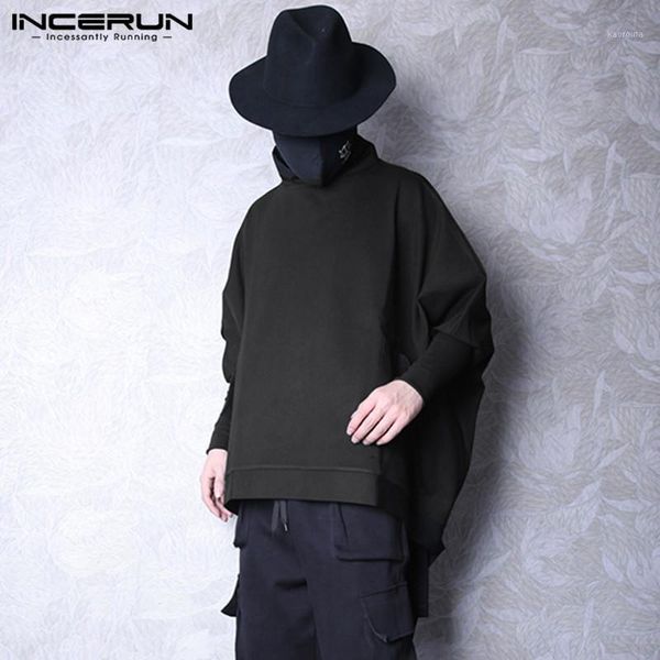 men irregular cloak capes incerun fashion solid loose turtleneck coats big pocket sweatshirts streetwear outwear s-5xl 71, Black
men irregular cloak capes incerun fashion solid loose turtleneck coats big pocket sweatshirts streetwear outwear s-5xl 71, Black