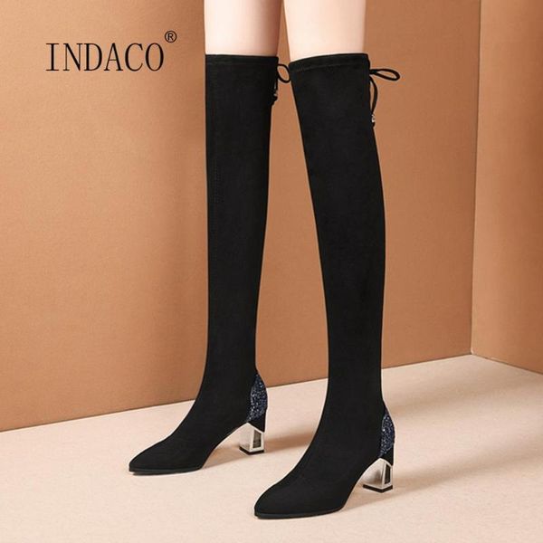 women winter boots black flock bling over the knee boots pointed toe high heel plus size 42
women winter boots black flock bling over the knee boots pointed toe high heel plus size 42