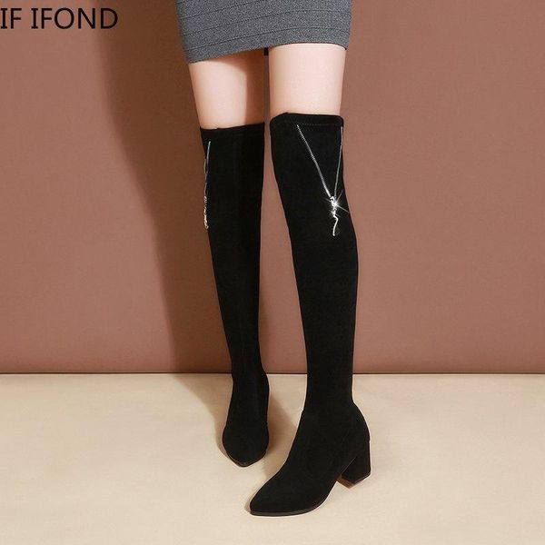 boots if ifond 2021 fashion metal decoration thigh high solid colors winter slip-on knee casual round toe shoes, Black
boots if ifond 2021 fashion metal decoration thigh high solid colors winter slip-on knee casual round toe shoes, Black