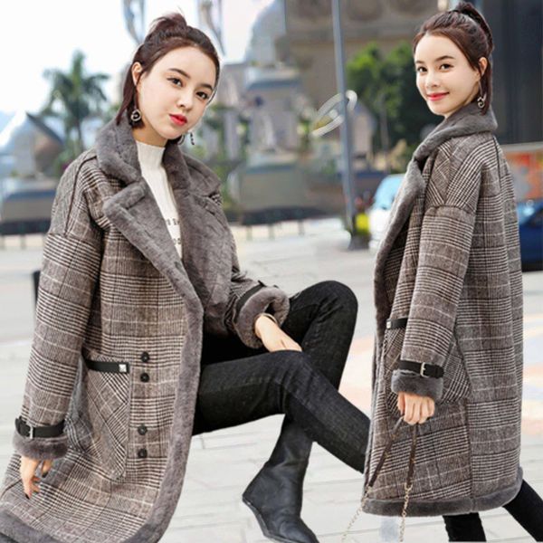 brand elegant plaid wool blend coat spring winter coat overcoat women patchwork covered warm woolen coatx1020, Black
brand elegant plaid wool blend coat spring winter coat overcoat women patchwork covered warm woolen coatx1020, Black