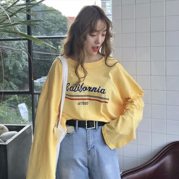 майка femme корейский ulzzang harajuku вскользь напечатанные буквы с длинным рукавом футболки для женщин сыпучие o шеи желтый tshirt tops, White
майка femme корейский ulzzang harajuku вскользь напечатанные буквы с длинным рукавом футболки для женщин сыпучие o шеи желтый tshirt tops, White