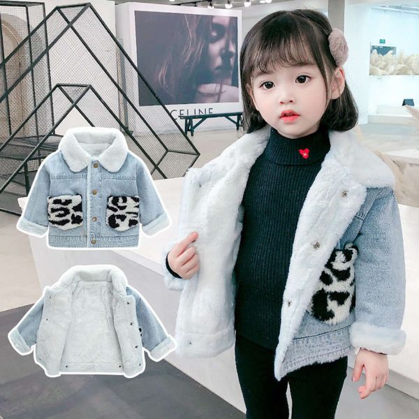 baby's autumn 2020 clothing with plush and thick girls' winter korean cardigan denim et, Black
baby's autumn 2020 clothing with plush and thick girls' winter korean cardigan denim et, Black