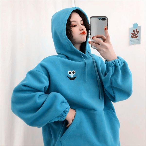 februaryfrost autumn cartoon loose women's hoodies sweatshirt pockets oversize embroidered sweatshirts women 2020 winter clothing, Black
februaryfrost autumn cartoon loose women's hoodies sweatshirt pockets oversize embroidered sweatshirts women 2020 winter clothing, Black