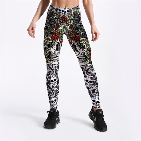 buns skull and roses vintage style women leggings trendy personality high waist workout skinny trousers s xxxxl, Black
buns skull and roses vintage style women leggings trendy personality high waist workout skinny trousers s xxxxl, Black