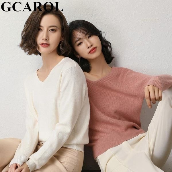 gcarol new women v neck 30% wool sweater thick casual knit jumper fall winter streetwear render knit pullover in 6 colors 201017, White;black
gcarol new women v neck 30% wool sweater thick casual knit jumper fall winter streetwear render knit pullover in 6 colors 201017, White;black