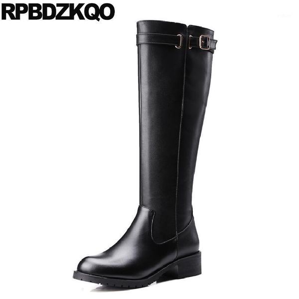 black brand women winter boots genuine leather low heel round toe shoes riding 2020 chunky equestrian knee high luxury fur long1
black brand women winter boots genuine leather low heel round toe shoes riding 2020 chunky equestrian knee high luxury fur long1