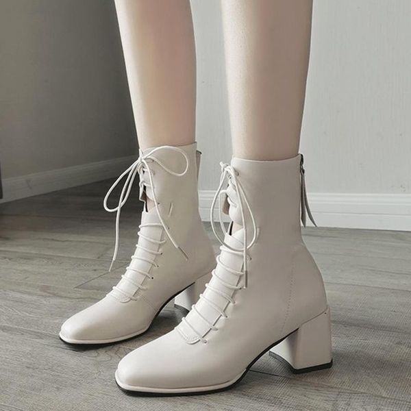 junsrm fashion hollow out leather ankle boots for women new cross strap square toe botas mujer comfortable mid heel shoes woman, Black
junsrm fashion hollow out leather ankle boots for women new cross strap square toe botas mujer comfortable mid heel shoes woman, Black