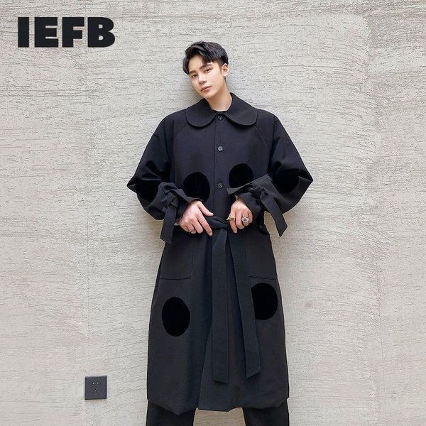 iefb niche design flocking dot black loose trench coat minimalist men's long sleeve rounded lapels windbreaker with belt 9y46121, Tan;black
iefb niche design flocking dot black loose trench coat minimalist men's long sleeve rounded lapels windbreaker with belt 9y46121, Tan;black