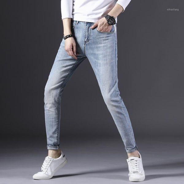 men's jeans men's slim fit high leisure waist street fashion style stretch pants man bottoms damaged by washing ankle pants1, Blue
men's jeans men's slim fit high leisure waist street fashion style stretch pants man bottoms damaged by washing ankle pants1, Blue