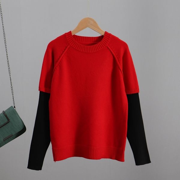 2021 new color block women sweater o neck long sleeve pullovers autumn winter highstreet soft female jumper pull femme u7hs, White;black
2021 new color block women sweater o neck long sleeve pullovers autumn winter highstreet soft female jumper pull femme u7hs, White;black