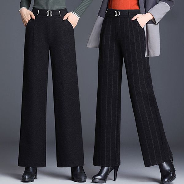 vertical feeling wide leg autumn and winter new loose woolen trousers high waist straight women show thin pants
vertical feeling wide leg autumn and winter new loose woolen trousers high waist straight women show thin pants