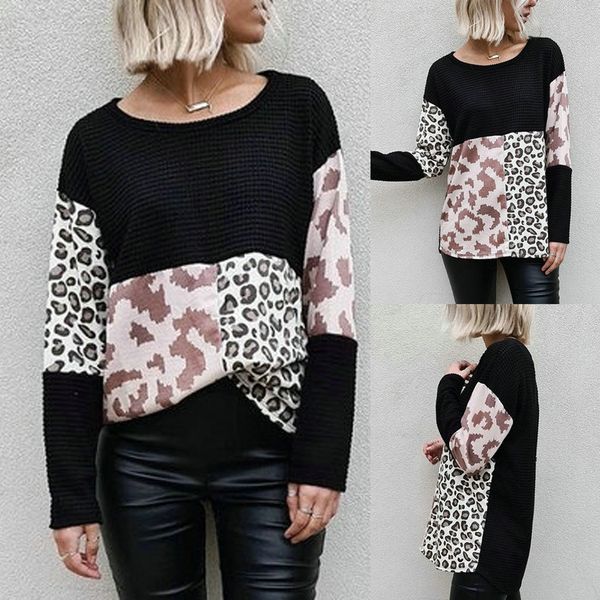 fashion keep warm womens knitted sweaters long sleeve cheetah head print splice ladies casual loose jumper pullover, White;black
fashion keep warm womens knitted sweaters long sleeve cheetah head print splice ladies casual loose jumper pullover, White;black