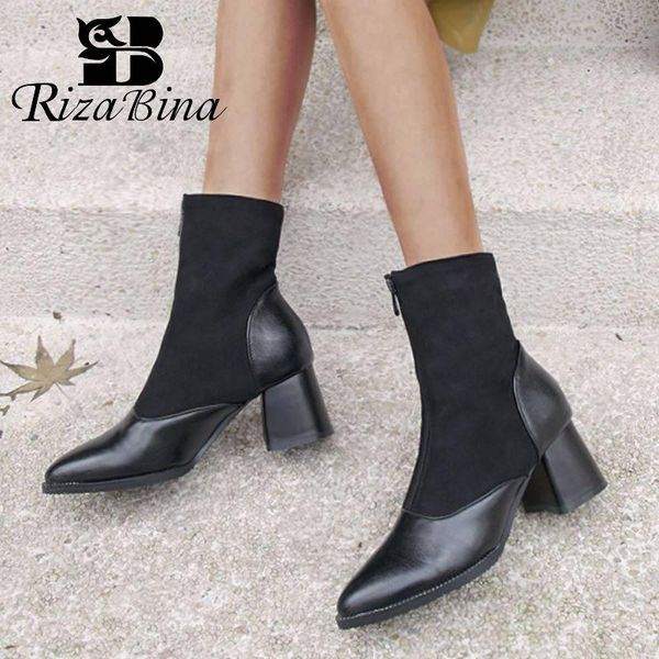 boots rizabina office ladies ankle pointed toe patchwork zipper high heels shoes autumn winter daily women size 32-48, Black
boots rizabina office ladies ankle pointed toe patchwork zipper high heels shoes autumn winter daily women size 32-48, Black