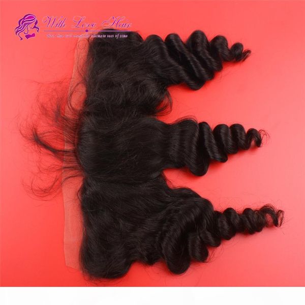 13x4 ear to ear lace frontal closure 8a grade malaysian loose wave full lace frontals with baby hair bleached knots, Black
13x4 ear to ear lace frontal closure 8a grade malaysian loose wave full lace frontals with baby hair bleached knots, Black