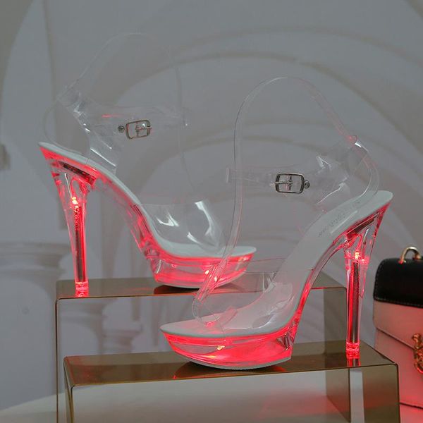 sandals 2021 women's shoes super high heels luminous stiletto platform transparent model crystal wedding, Black
sandals 2021 women's shoes super high heels luminous stiletto platform transparent model crystal wedding, Black