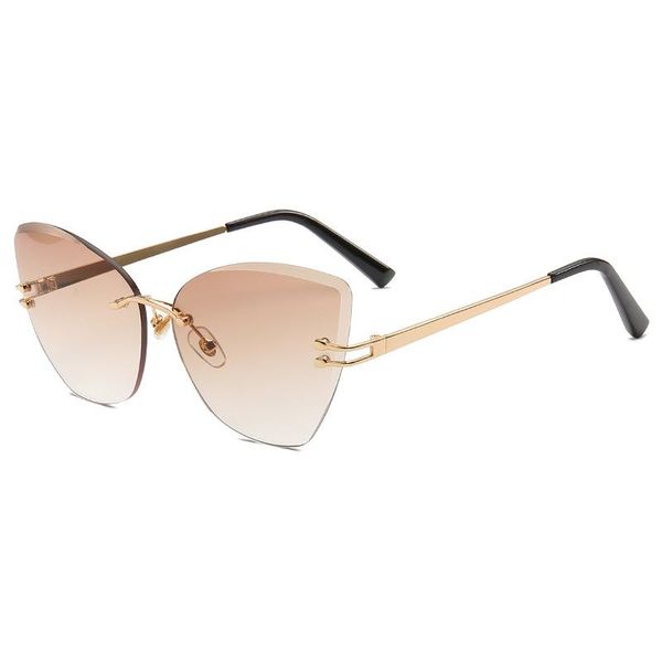 Ocean Sheet Cat Ears Women Sunglasses Personalized Sunshade Mirror Rimless Sun Glasses for Woman 2021 New Driving UV400 Oculos, White;black
Ocean Sheet Cat Ears Women Sunglasses Personalized Sunshade Mirror Rimless Sun Glasses for Woman 2021 New Driving UV400 Oculos, White;black