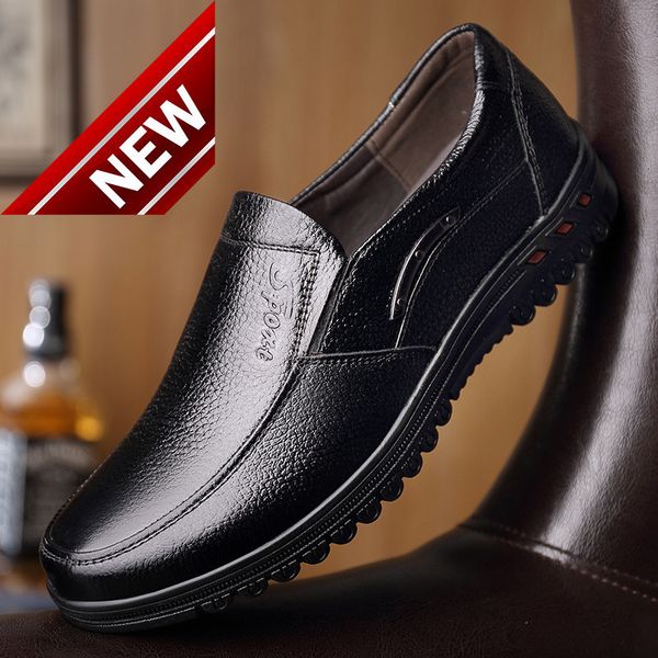 2021 spring new casual leather round head over foot doudou driving middle-aged and elderly dad men's shoes, Black
2021 spring new casual leather round head over foot doudou driving middle-aged and elderly dad men's shoes, Black