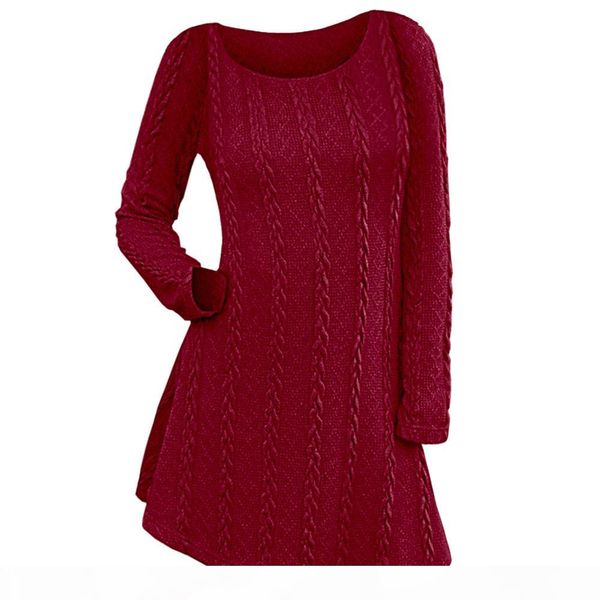 wipalo cable knit tunic sweater dress 2018 women dresses casual solid o neck long sleeve mini dress fall spring a line vestidos, Black;gray 
wipalo cable knit tunic sweater dress 2018 women dresses casual solid o neck long sleeve mini dress fall spring a line vestidos, Black;gray