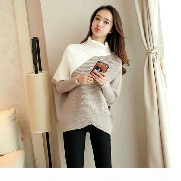 wholesale- 2017 autumn winter new women turtleneck sweater batwing sleeve pullover thickening loose fashion sweater women q1825, White;black
wholesale- 2017 autumn winter new women turtleneck sweater batwing sleeve pullover thickening loose fashion sweater women q1825, White;black