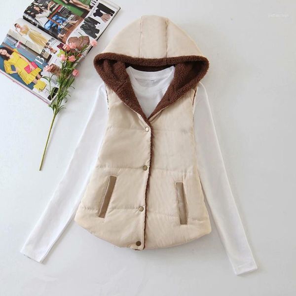 autumn winter down women vest 2020 new cotton waistcoat thick waistcoat women's mid-length korean loose hooded vest1, Black;white
autumn winter down women vest 2020 new cotton waistcoat thick waistcoat women's mid-length korean loose hooded vest1, Black;white