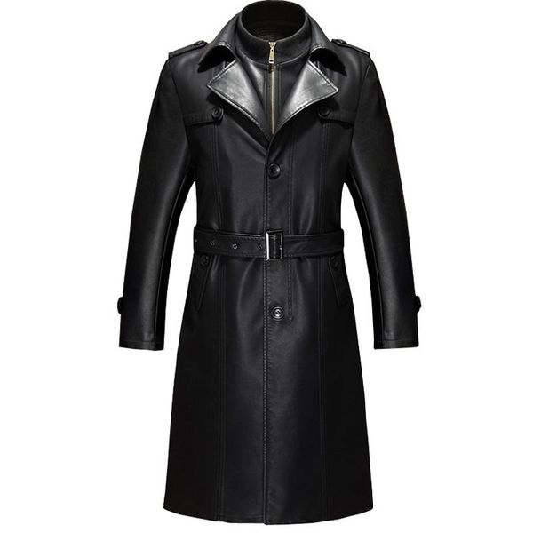 new fashion leather jacket men mens long leather coats slim fit youth men's trench coat male plus size, Black
new fashion leather jacket men mens long leather coats slim fit youth men's trench coat male plus size, Black