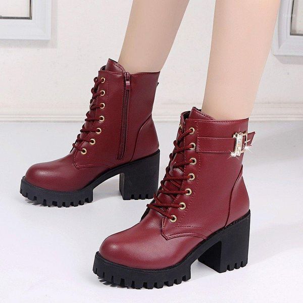 rimocy women's autumn winter high heels boots fashion crystal buckle lace up platform shoes woman pu leather ankle boots female1, Black
rimocy women's autumn winter high heels boots fashion crystal buckle lace up platform shoes woman pu leather ankle boots female1, Black