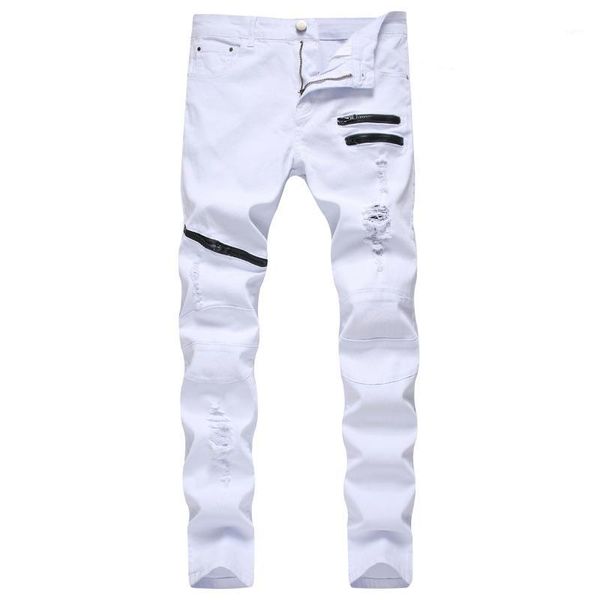 2020 new men's zip casual jeans youth ripped zip slim straight white jeans1, Blue
2020 new men's zip casual jeans youth ripped zip slim straight white jeans1, Blue