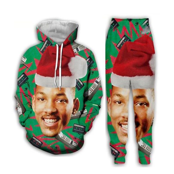 2021 new fashion men/women fresh prince christmas hoodie+pants two pieces set funny 3d all over print tracksuits af012, Gray
2021 new fashion men/women fresh prince christmas hoodie+pants two pieces set funny 3d all over print tracksuits af012, Gray