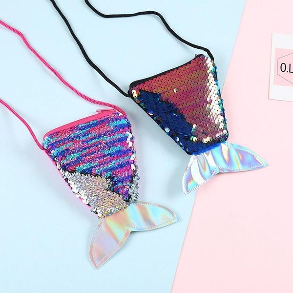 girl laser colorful sequins fish tail shape coin purse zipper lanyard coin purse small children diagonal small bag1, White
girl laser colorful sequins fish tail shape coin purse zipper lanyard coin purse small children diagonal small bag1, White